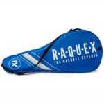 Raquex Tennis Racket Bag – Blue – for 2 Racquets, Shoulder Strap