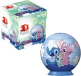 Ravensburger 3D Puzzle Ball – Stitch & Angel – Ages 10, 54 Pieces