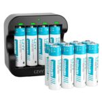 Rechargeable AA Lithium 1.5V Batteries – High-Capacity 3500mWh -12 Pack with Ultra Fast Charger – Sold by Atrxagow Direct / FBA