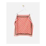 Red & Brown Ditsy Floral Square Scarf