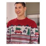 Red Fairisle Pattern Matching Family Christmas Jumper, 2XL & 3XL ONLY