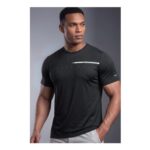 RedTape Black Running Quick-Dry Training T-Shirt