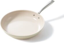 Redchef Non Stick Frying Pan Skillet 28cm, Ceramic Non Stick Saute Pans, 11 inch Cooking Pan with Stay Cool Handle, All Stovetops (Gas, Electric & Induction), Oven Safe, PFAS-Free (Beige)