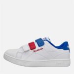 Reebok Kids Court Clean Hook & Loop Trainers White/Red/Blue