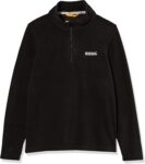 Regatta Kids Hot Shot II Fleece Half Zip Lightweight Mid-Layer Top Black