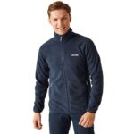 Regatta Mens Hadfield Fleece Full Zip Jacket Anti-Pill Warm Midlayer Top, Blue – L – W/Voucher