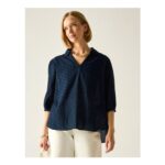 Regatta Nofino Cotton Rich Broderie Floral Blouse
