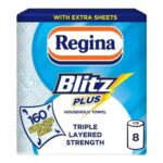 Regina Blitz plus 8 Rolls Household Towels 3-Ply – £11.69 S&S