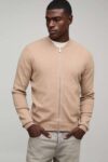 Regular Fit Smart Knitted Bomber Jacket