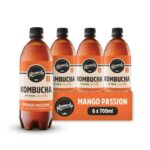 Remedy Mango Passion Sparkling Kombucha Drink, 6 x 700ml Bottles