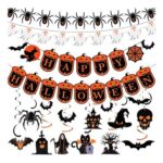 Reusable Halloween Party Decorations Banner Set