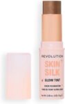 Revolution Skin Silk Glow Tint Sheer Foundation Stick, For Luminous Skin, Banish Blemishes & Smooth Fine Lines, Shade Dark Neutral Cool, 8g