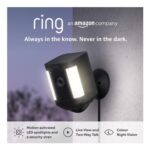 Ring Spotlight Cam plus Plug-in Outdoor Security Camera 1080p HD Video