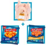 Roast Chicken Meal Deal – Whole Chicken, Aunt Bessie Roast Potates and Yorkshire Puddings – Members Price – With Code