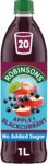 Robinsons Apple and Blackcurrant Squash No Added Sugar, 1L