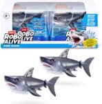 Robo Alive Water Activated Shark 2 Pack (Grey) by ZURU Realistic Swimming Robotic Bath Toy for Kids, Tweens & Teens, Water-Activated Pet Shark for Play & Pranks,Grey 3