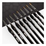 Rock Ninja Detail Paint Brush Set, 9 Thin Brushes