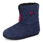 RockDove Mens Sherpa Zip Boot Slippers with Fleece Lining