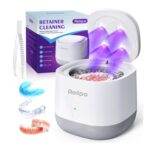Rolipo Ultrasonic Retainer Cleaner 320ML, 3-Mode, 4 UV Lamps, 45kHz