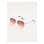 Rose Gold Aviator Sunglasses