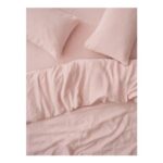 Rose Linen Blend Duvet Cover – Pink