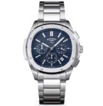 Rotary Apex 100 Mens Chronograph Blue Dial Stainless Steel Bracelet Watch