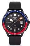 Rotary Black AMOLED GPS Silicone Strap Calling Smart Watch – Free Collection From Store