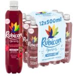 Rubicon Spring Water – Black Cherry Raspberry / Orange Mango – 12 Pack, 500ml Bottles (£6.95 S&S)