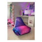 Rucomfy Purple Galaxy Kids Gaming Bean Bag Chair