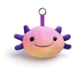 Rusokufo Axolotl Long Plush Keychain in Purple Gradient