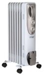Russell Hobbs 1500W/1.5KW Oil Filled Radiator, 7 Fin Portable Electric Heater – White, Thermostat with 3 Heat Settings, Safety Cut-off