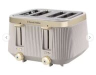 Russell Hobbs 26771 Bronte 4 Slice Toaster – Stone/Black – Free C&C