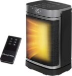 Russell Hobbs Space Heater in Black & Silver 1500W Silent Portable Oscillating Ceramic Electric Heater, 4 Modes, 24hr Auto Timer