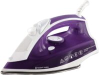 Russell Hobbs Supreme Steam Iron, Purple/White, 2400W, 300ml Tank, 110g Steam Shot, Vertical Steam
