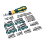 SATA ST09326SJ 80-Piece Universal Ratcheting Bit Driver Set with Soft-Grip Handle and Chrome Vanadium Steel Body