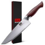 SHAN ZU 20cm Japanese Steel Chef Knife with Pakkawood Handle