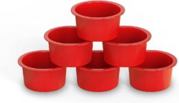 SILIVO 4 inch Silicone Cake Tin, 6pcs Mini Cake Tins Round,10cm Silicone Cake Moulds for Baking Small Cakes, Cupcake, Muffin, Cheesecake