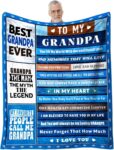 SIMDAO Grandad Gifts, Grandad Birthday Gifts, Grandad Flannel Blanket 50X60, Gifts for Grandad