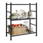 SONGMICS 3-Tier Metal Shelving Unit 60 x 30 x 77.5 cm, 50 kg/Tier