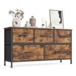 SONGMICS 5-Drawer Chest, Steel Storage Unit, Modern