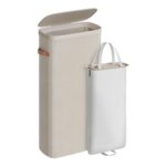 SONGMICS Laundry Basket with Lid and Handles,