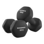 SONGMICS Set of 2 Hex Dumbbells – 2 X 8kg – Black