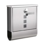 SONGMICS Wall Mounted Post Box with Viewing Windows – Silver