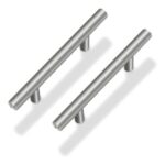 SORGMACH 10-Pack Stainless Steel Cabinet Pulls, Satin Nickel, 128mm Center