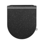 SREWOHS PRO Soft-Close Toilet Seat, D-Shaped, Quick Release, Black Marble