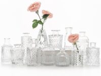 SUPMIND 12pcs Glass Bud Vase Set, Small Clear Flower Vases for Centerpieces in Bulk, Mini Vintage Vase for Wedding, Home,Table Decoration