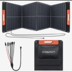 SWAREY 100W Foldable Solar Panel, Portable Monocrystalline Solar Charger with 60W USB-C PD Fast Charging & Ray Tracer