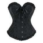 SZIVYSHI Halloween Overbust Corset Top Black XS