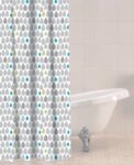 Sabichi Pifco Shower Curtain Rain Drops Pattern 180 x 180cm Mould Resistant
