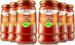 Sacla Cherry Tomato & Basil Pasta Sauce, 350g (Pack of 6)